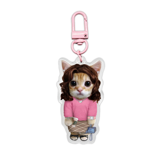 Gretchen Mean Girls Kitty Keychain