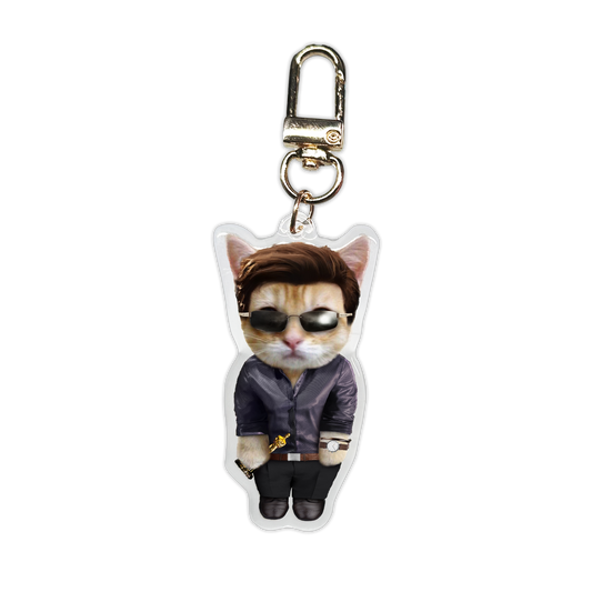 Johnny Cage Kitty Keychain