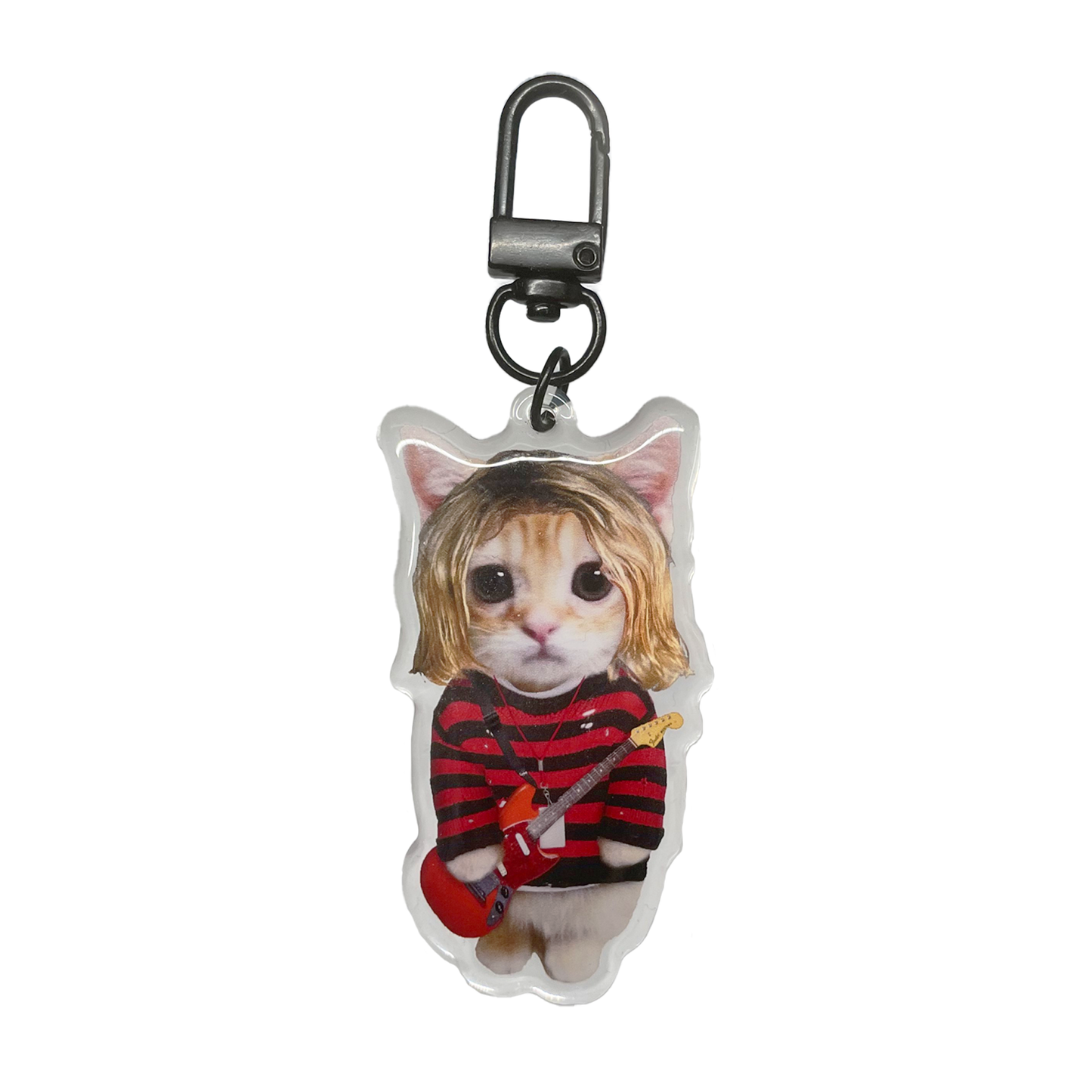Kurt Cobain Kitty Keychain