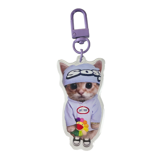 Pi'erre Bourne Kitty Keychain