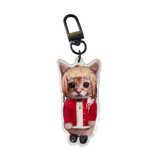 Playboi Carti Red Jacket Kitty Keychain